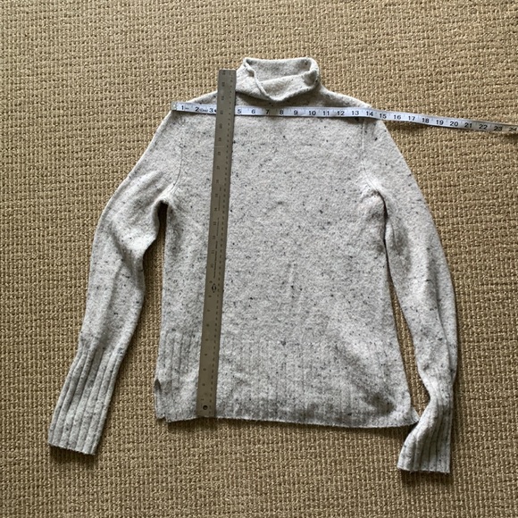 Gray Blue Mock Neck Turtleneck Merino Wool Mix Sweater Madewell XS - Picture 3 of 7